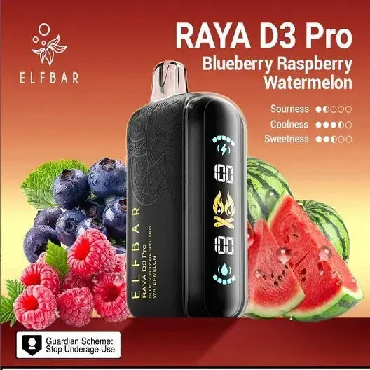 Elf Bar Raya D3 Pro 30K Blueberry Raspberry Watermelon - Vape Shop Manali VapeshopManali