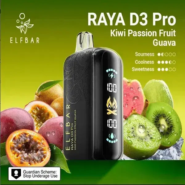 Elf Bar Raya D3 Pro – Kiwi Passion Fruit Guava - Vape Shop Manali VapeshopManali