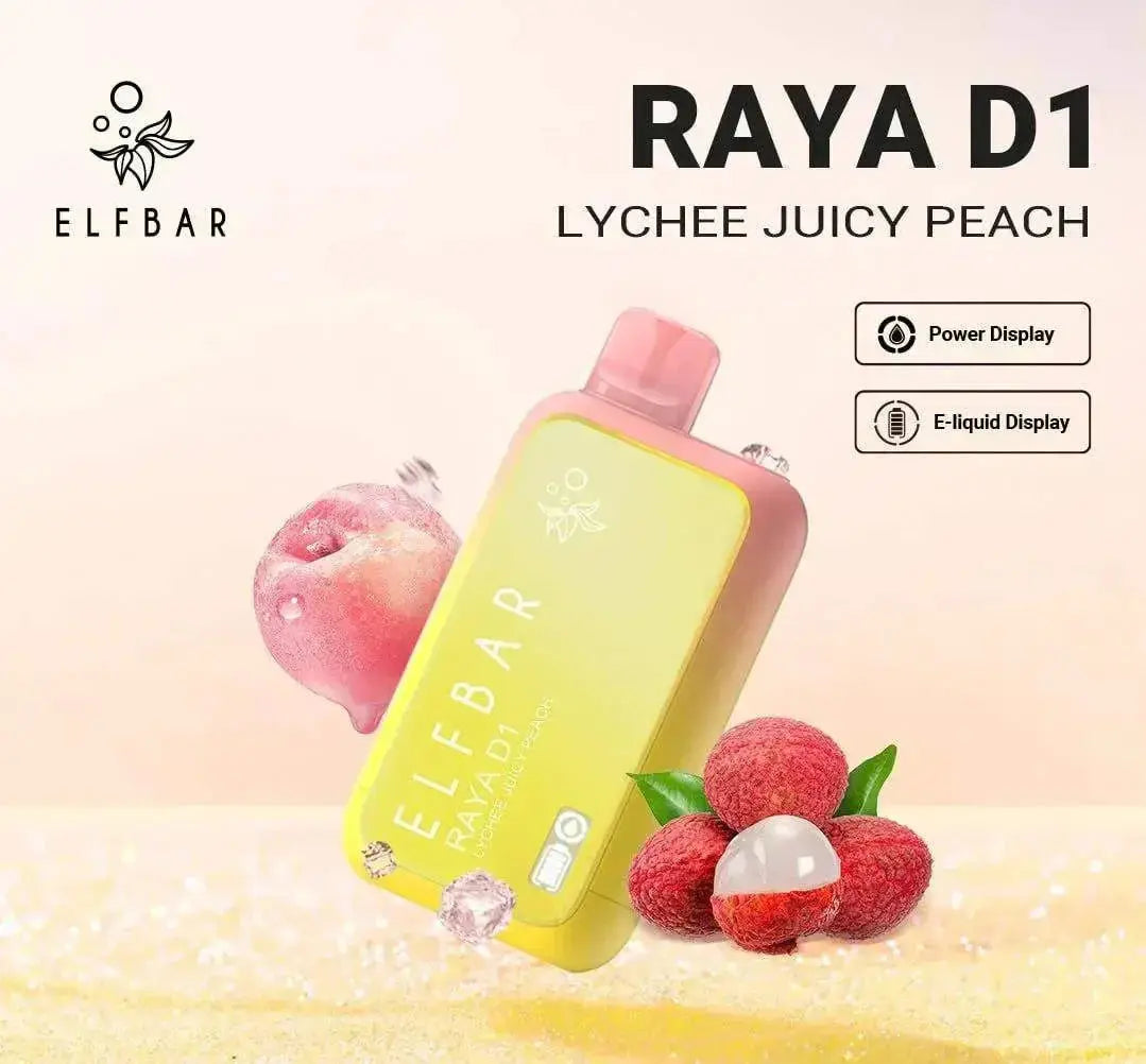 ELF BAR RAYA D1 – Lychee Juicy Peach - Vape Shop Manali VapeshopManali