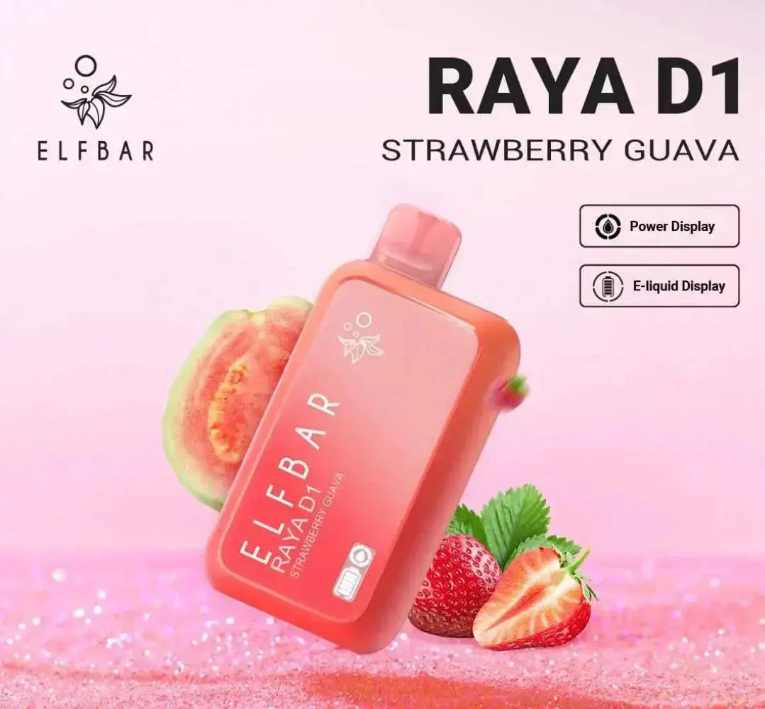 ELF BAR RAYA D1 – Strawberry Guava - Vape Shop Manali VapeshopManali
